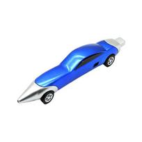 Žaisliniai automobiliai-rašikliai su tikrais riedančiais ratukais, smagūs ištraukiami tušinukai tamsiai mėlyna spalva