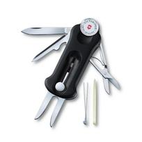 VICTORINOX Golfo Juoda Golfo Šakutė su Žymekliu ir Kamuoliuko Žymeklio Taisymo Įrankiu, Įrengta Nuimamu Kamuoliuko Sporto Įrankiu su 10 Funkcijų Įrankis, Įrankis, Žymeklis, juoda