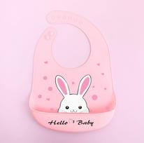 Cartoon Baby Silicone Bib One Size