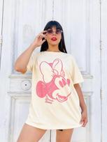 Summer Trendy Disney Minnie Mouse Graphic Tshirt Women Casual Loose Short Sleeve Tee Cotton Tops Streetwear Cartoon Y2k Clothes S