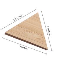 5pcs Triangle Bamboo Slices Unfinished Diy Blank Pieces For Hanging Tags Gift Labels Clothing Price Tags Craft Supplies Kids smėlis