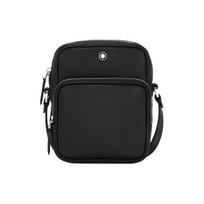 Montblanc Logotipo Užtrauktuku Užsegama Odinė Portfelio Tipo Pečių Krepšys Vyriška Pečių Krepšys Juoda MB198165 Shopping Bag Set(Basic Set+Shopping Bag)