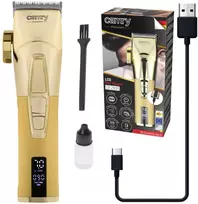 Įkraunama plaukų kirpimo mašinėlė, 180 min veikimo, keraminiai peiliukai, LCD, USB C Camry CR 2835