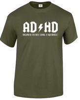 ADHD kelias į žiūrėk, voverė marškinėliai vyriški juokingi ADHD ADSR marškinėliai viršus 2XL
