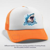 Stay Positive Shark Print Trucker Hat Breathable Mesh Adjustable Casual Cap for Adults One Size