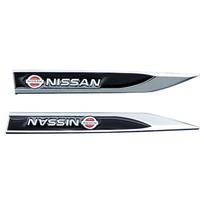 ABE4  2pcs 3D Metal Car Fender Side Wing Blade Badge Emblem Sticker For Nissan J10 X-Trail Qashqai Juke Leaf Micra NOTE Patrol Gadgets