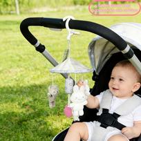 Colorful rabbit bear plush wind chime pendant, cute hanging decor for car and kids bed Bear Rabbit Hanging Umbrella Wind Chime