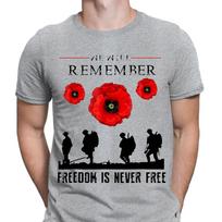 Remembrance Day We Will Remember Them Uk Flag Memorial Mens TShirts Top DNE 3XL gray