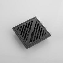 Easy to Clean Square Drain Grate Square Drainer Sink Waste Floor Trap Modern Style (Black,Stainless Steel) juoda