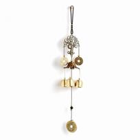 [ZYAS]6 Copper Bells Outdoor Metal Wind Chimes - Decorative Hanging Ornament For Yard & Garden, Ideal For Home Outdoor Decorati