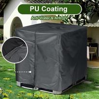 264.17 Gallon IBC Tote Jar Cover - Outdoor Water Tank Cover, 47.24  X 39.37  X 45.67  with Zipper To Protect IBC Bucket zip juoda