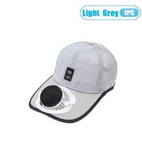 Solar & USB Rechargeable Fan Baseball Cap Breathable Mesh Cooling Sun Hat for Men Women Summer
