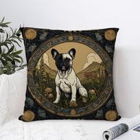 Animal Vintage Portrait Pillow Case Sofa Decorative Home Double-Sided Print Plush Square Throw Pillow Covers Cushion Decor Cover Peach skin 18*18(CM)-1Pcs