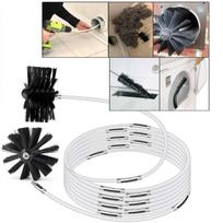 Kamino valymo šepetėlių rinkinys 9x410mm ilgio strypas su 100mm šepetėlio galvute ir šešiakampiu strypu išmetimo vamzdžio ir gartraukio priežiūrai One Size balta