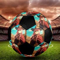 Soccer Ball Colorful Machine Stitched PVC Size 5 Team Training Competition Ready Durable High-Bounce Cool Sports Gift