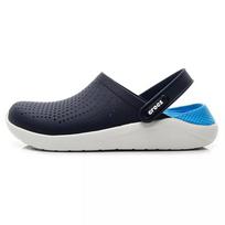 (Tamsiai mėlyna/Mėlynai pilka, JK M7/W8 - JAV M8/W10 - ES 41/42) 2024 NAUJOS Klasikinės Sandalinės Medinės Klumpės Lengvi Paplūdimio Įslenkami Batai Šlepetės JK Dydis UK M10/W11 - US M11 - EU 45/46 juoda/raudona