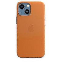 Iphone 13 Mini Leather Case with Magsafe Compatibility and Design styasd aukso rudos spalvos
