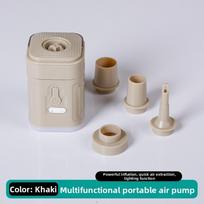 3-in-1 Electric Inflatable Pump Multi-functional Air Compressor New Mini Air Pump  for Air Bed chaki