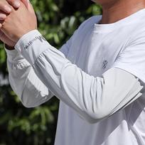 Vėsinančios rankovės kvėpuojančios apsaugai nuo saulės ledo šilko rankovės vasaros lauko sportui vairavimui dviračių sportui vyriškos laisvos rankovės šviesiai pilka spalva