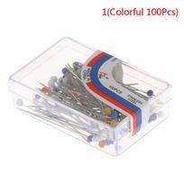 Siuvimo smeigtukai 38 mm stiklinės rutulinės galvutės stumdomos dygsniavimo smeigtukai papuošalams pasidaryk pats siuvimo įrankis 100Pcs įvairiaspalvis