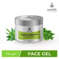 Neolith Neem Aloe Vera raminamasis ir drėkinamasis gelis || Netoksiškas nuo spuogų, randų, švytinčios ir spindinčios odos gydymas || Be parabenų, veganiškas ||100 g 100 GM žalia