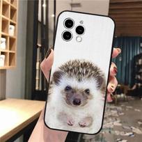 Telefono dėklas iPhone 14 Pro Max 13 12 11 Pro Max Xs Xr X 12mini 14 Plus Se Mieli ežiukai Dėklas Funda iPhone 12Pro white