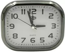 Stalinis laikrodis-žadintuvas su chromuotu rėmeliu, h 11 cm