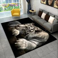 3D Tigras Leopardas Gepardas Liūtas Vilkas Plotinis Kilimas, Kilimas Svetainei Miegamajam Sofai Durų Kilimėlis Virtuvės Dekorui, Vaikų Neslystantis Grindų Kilimėlis 40x60cm(15x23in)