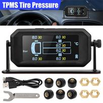 Belaidžiai automobilio TPMS padangų slėgio jutikliai Saulės energija varoma padangų slėgio stebėjimo sistema Temperatūros signalizacija 6 ratų padangų išoriniai jutikliai