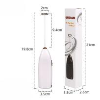 Egg Beater Handheld Electric Milk Beater Goat Milk Coffee Blender Milk Foam Maker Stirring Rod balta
