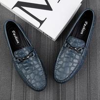 Luxury Brand Genuine Leather Men Loafers Shoes Classic Business Office Wedding Casual Slip on Flats Breathable Driving Men Shoes 37