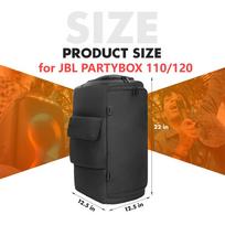 Portable Speaker Dust Case for JBL PARTYBOX 520/320/310/120/110 with Mic Pocket Double-Sided Speaker Storage Bag Waterproof