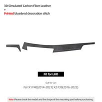 For BMW X1 F48 2014- X2 F39 2016- Made of Alcantara Car Dashboard Panel Trim Cover M Performance Sticker Accessories Carbon Leather LHD