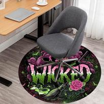 1pc Wicked Round Chair mat Area Rug - Non-Slip, Floor Mat for Office, Bedroom, and Indoor Decor -1002172 80cm by 80cm