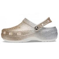 Crocs Classic Platform PU Kūdikio kvapo klumpės Moteriškos Aukso ir Sidabro Gradientas 207933-19B 36-37
