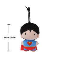 9cm Soft Plush Keychain DC Justice League Batman Superman Harley Quinn Joker Cute Cartoon Movie Dolls Creative Christmas Gifts