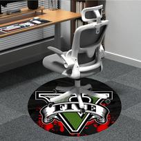 1pc GTA V Office Round Area Rug, Indoor Mat Suitable For Office,Bedroom Living Room Home Decor, Room Deco a0926024 80cm by 80cm