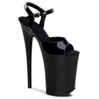 26CM Sexy Women Pole Dance Shoes Stripper High Heels Show Pumps Platform Wedding Shoes 34 juoda