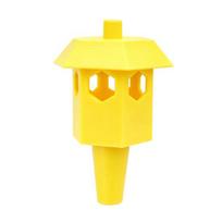 Outdoor Wasp Trap, Hanging Yellow Jacket Trap, Fits Most Plastic Bottles, Reusable Non-Toxic Hornet Catcher for Garden Backyard (Bottle Not Included) geltona