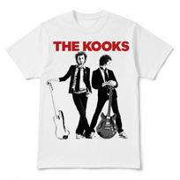 The Kooks T-shirt Balta Indie Rock Grupės Marškinėliai Retro Grafika Unisex Muzikinis Viršus JK M black