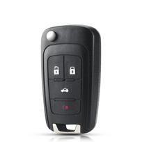 New Modified Flip Remote Key Shell Case 2/3/4/5 Buttons For Chevrolet Cruze Epica Camaro For Opel Vauxhall For Buick (as the picture,For Chevrolet) gray