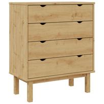 OTTA Drawer Cabinet 30.1 x 15.6 x 35.4 in (76.5 x 39.5 x 90 cm) Solid Wood