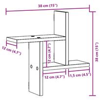 Wall Shelves 2 pcs. White 38 x 12 x 38 cm Engineered Wood