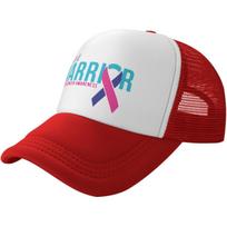 Thyroid Cancer Warrior Ribbon Trucker Hat Mesh Baseball Snapback Cap Adjustable Outdoor Unisex XS（old）