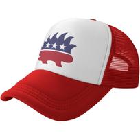 Libertarian Porcupine Trucker Hat Polyester Mesh Snapback Cap for Unisex Adults Casual Outdoor XS（old）