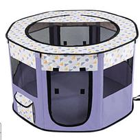 Foldable camping outdoor cat and dog house portable breathable tent round pet production box maternity supplies dog bed fence (as the picture,M 90x90x55cm)