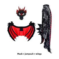 Halloween Demon Dinosaur Childrens Costume With Printed Details For Stage Performance S raudona