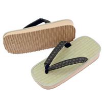 Tatami Šlepetės Tikros Tatami Nendrių Žolės su Guminiais Padais Įvairių Raštų Dydis LL [Takeharu] Vyriškos Japoniškos Gamybos (Zori) - - - Dažyta indigo (Rašalas