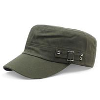 Spring Summer Anti-UV Baseball Cap Breathable Casual Flat Top Cap Adjustable Outdoor Sun Hat Men žalia