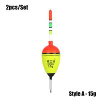 High Quality Plastic Bobber Ball Boia Eva Foam Fishing Night Float Light Stick StyleA-8g
